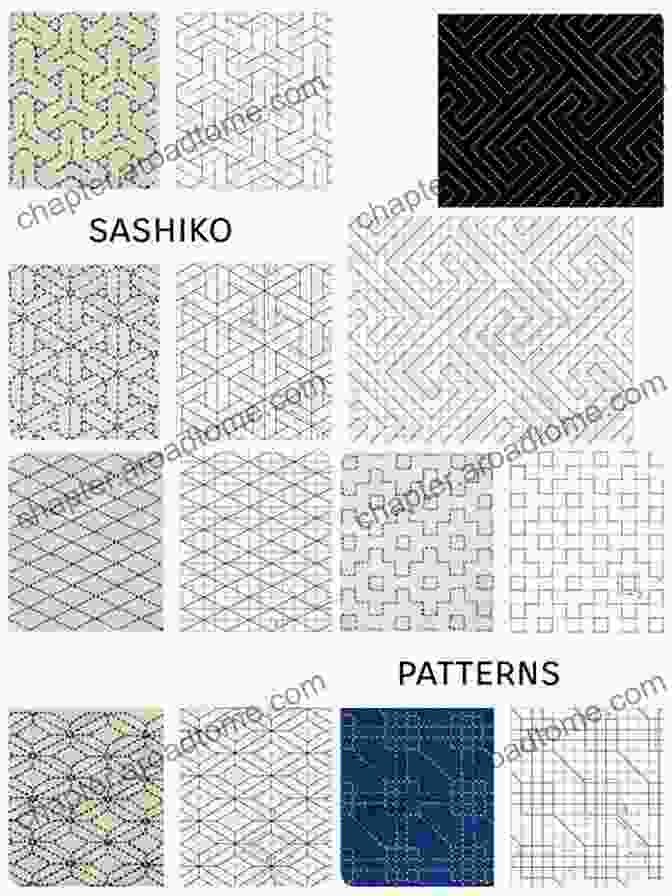 A Diagram Illustrating The Different Basic Sashiko Stitches Simply Sashiko: Classic Japanese Embroidery Made Easy