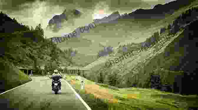 A Motorcycle Riding Down A Scenic Mountain Road. Roadshow: Landscape With Drums: A Concert Tour By Motorcycle