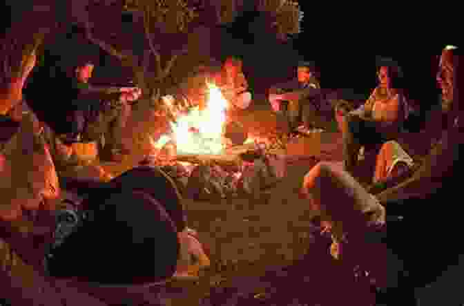 A Photo Of A Painting By Woody Guthrie Depicting A Group Of People Gathered Around A Campfire, With The Text Woody Guthrie: Songs And Art * Words And Wisdom