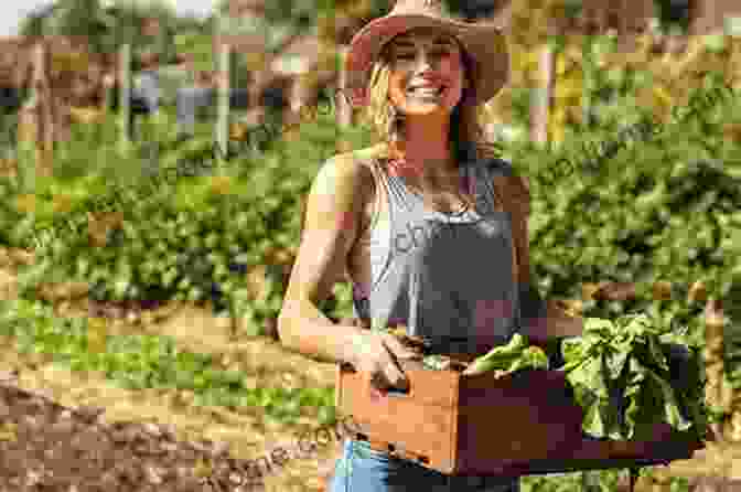 A Woman Harvesting Vegetables In A Garden The Year Round Vegetable Gardener: How To Grow Your Own Food 365 Days A Year No Matter Where You Live