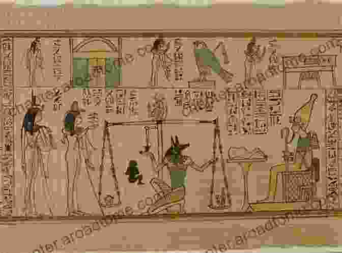 An Illustration From The Book Of The Dead Depicting The Deceased Soul Being Judged By Osiris Egyptian Of The Dead Hieroglyph Translations Volume 6 Featuring The Osirian Resurrection