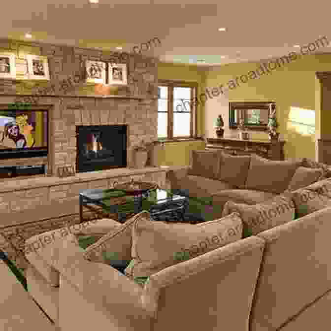 Basement Family Room With Couch, TV, And Fireplace Make It Right: Attics And Basements