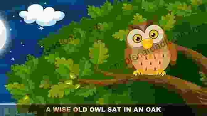 Blue The Little Orange Mouse Meeting A Wise Old Owl In The Forest. Blue The Little Orange Mouse